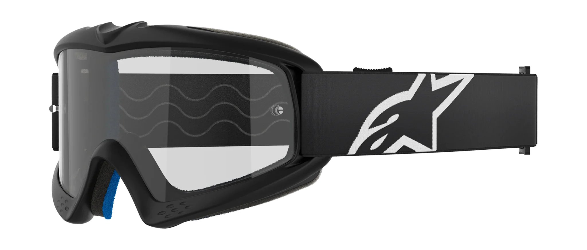 Alpinestars Kinder Crossbril Vision Corp - Zwart - Clear Lens