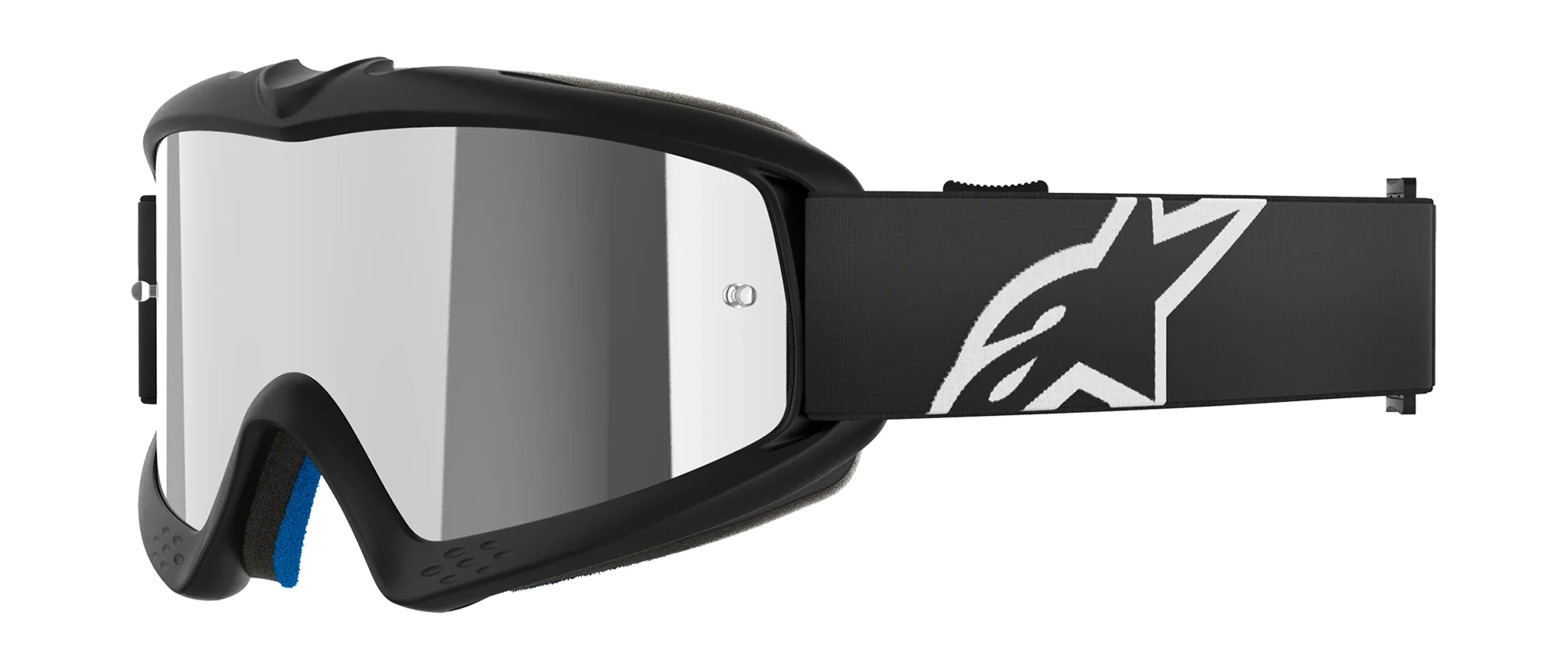 Alpinestars Kinder Crossbril Vision Corp - Zwart - Spiegel Zilver Lens