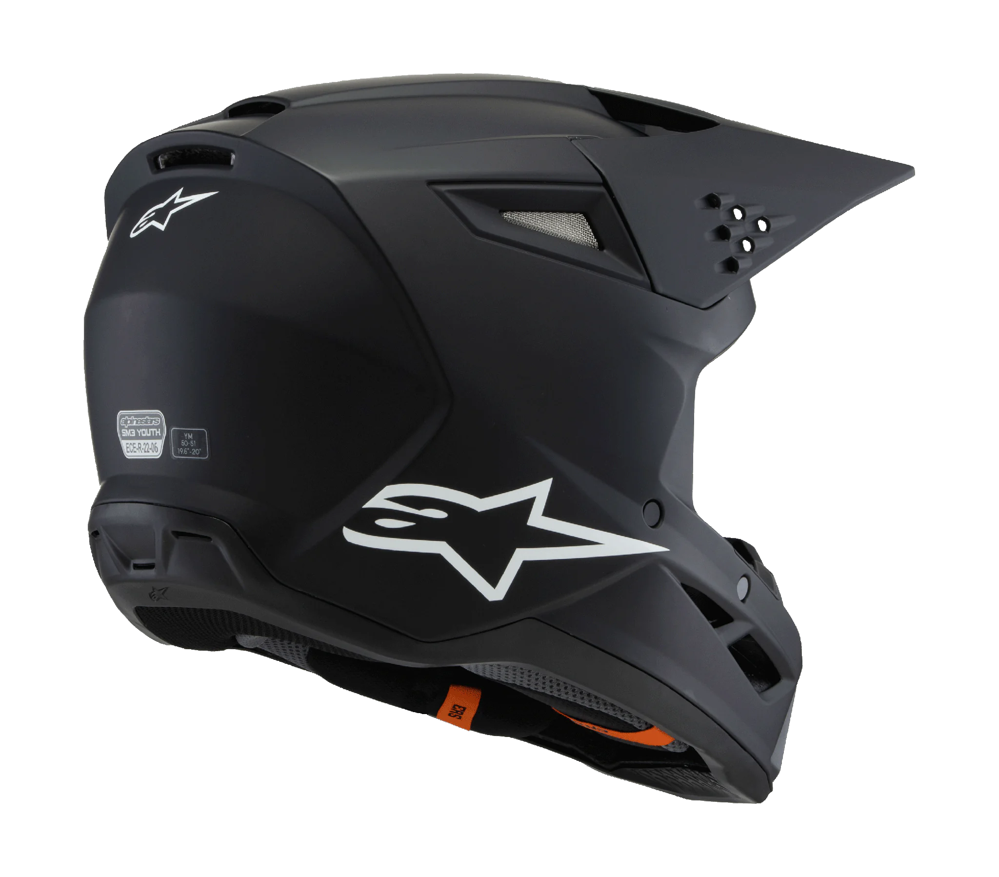 Alpinestars Kinder Crosshelm S-M3 Solid - Mat Zwart