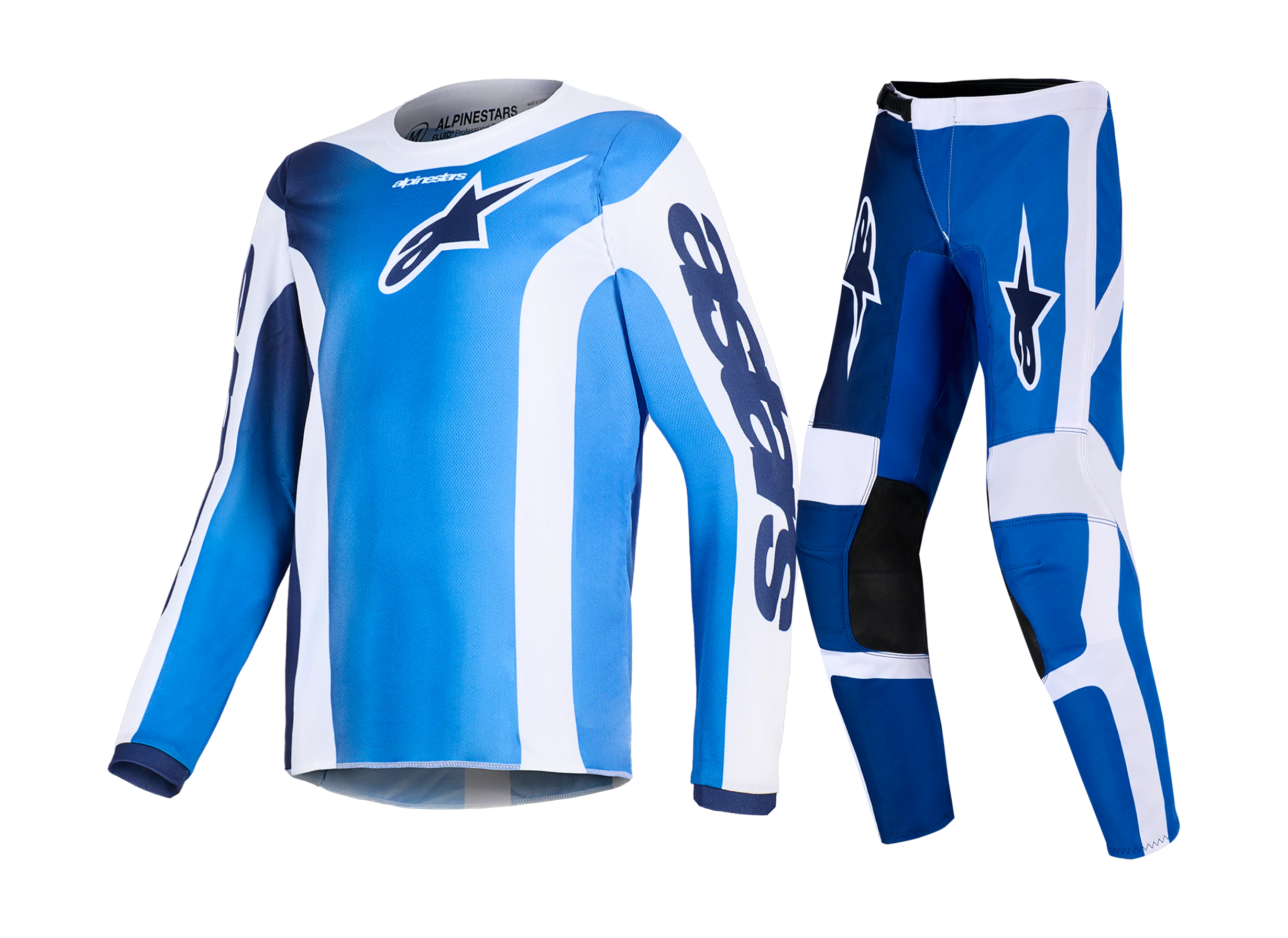 Alpinestars Kinder Crosskleding 2026 Fluid Portl - Ucla / Blauw / Wit