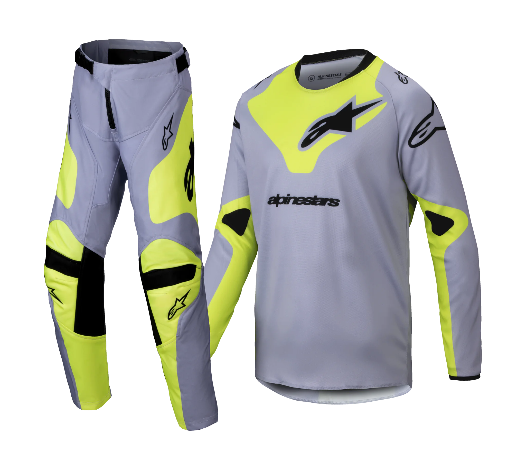 Alpinestars Kinder Crosskleding Racer Veil - Grijs / Fluo Geel