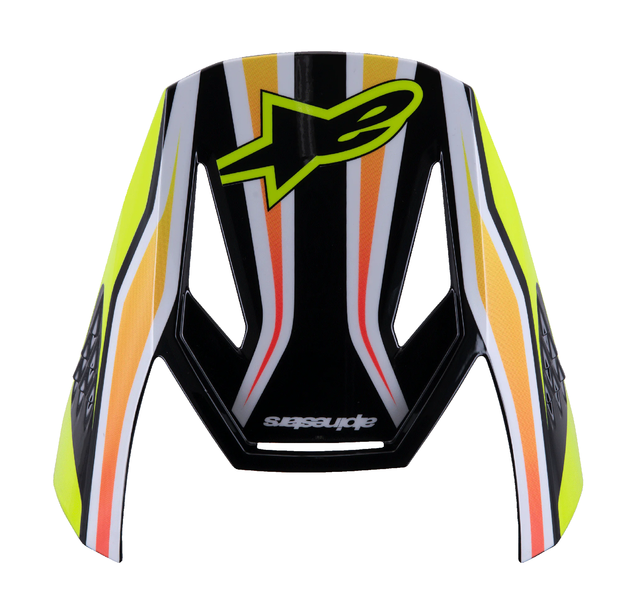 Alpinestars Kinder Helmklep S-M3 Wurx - Zwart / Fluo Geel / Blauw / Rood