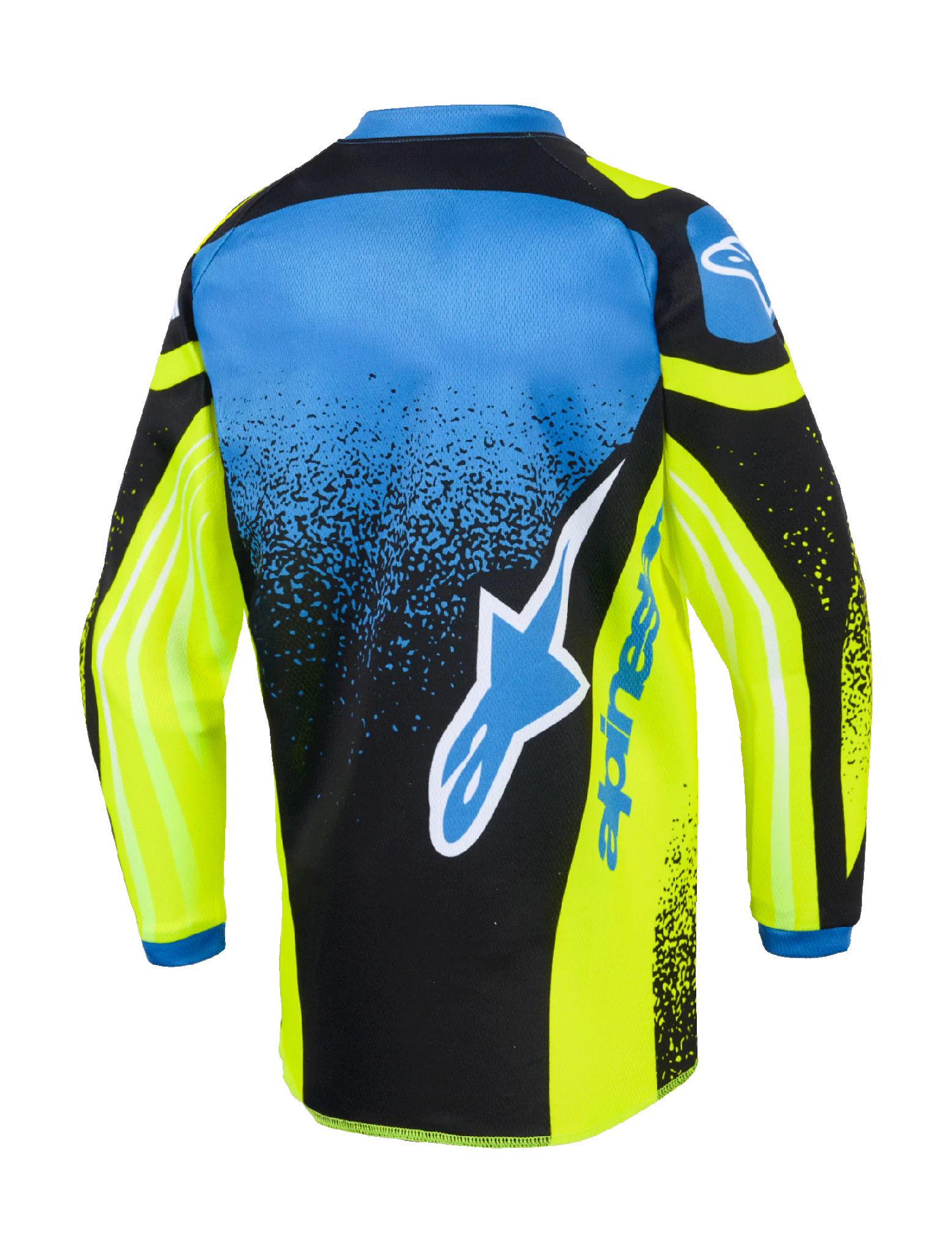 Alpinestars Mini Cross Shirt 2026 Racer Nomur - Donker Navy / Fluo Geel / Ucla / Blauw
