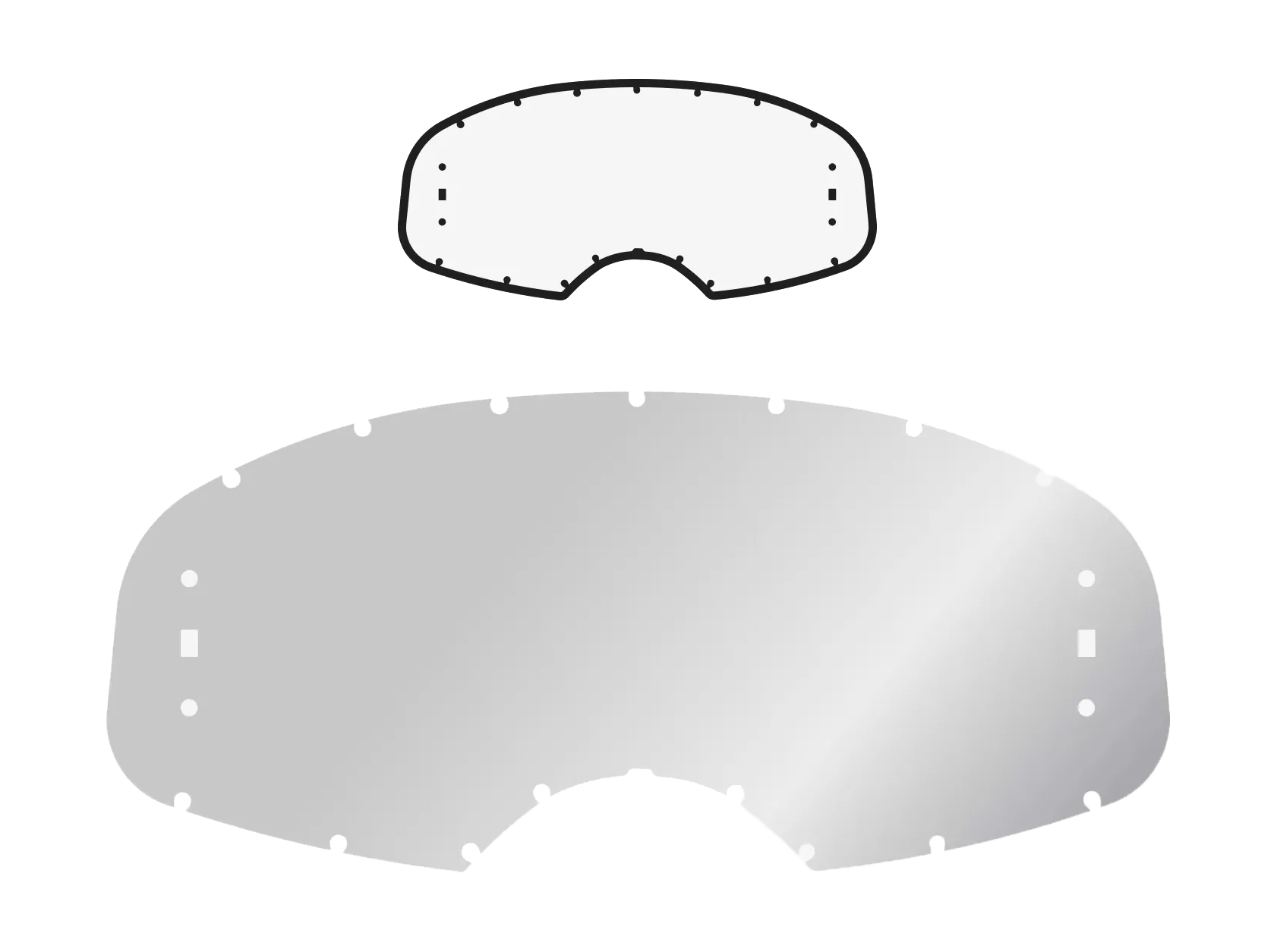 Armor Vision Lens Rip N Roll Platinum - Standaard Clear