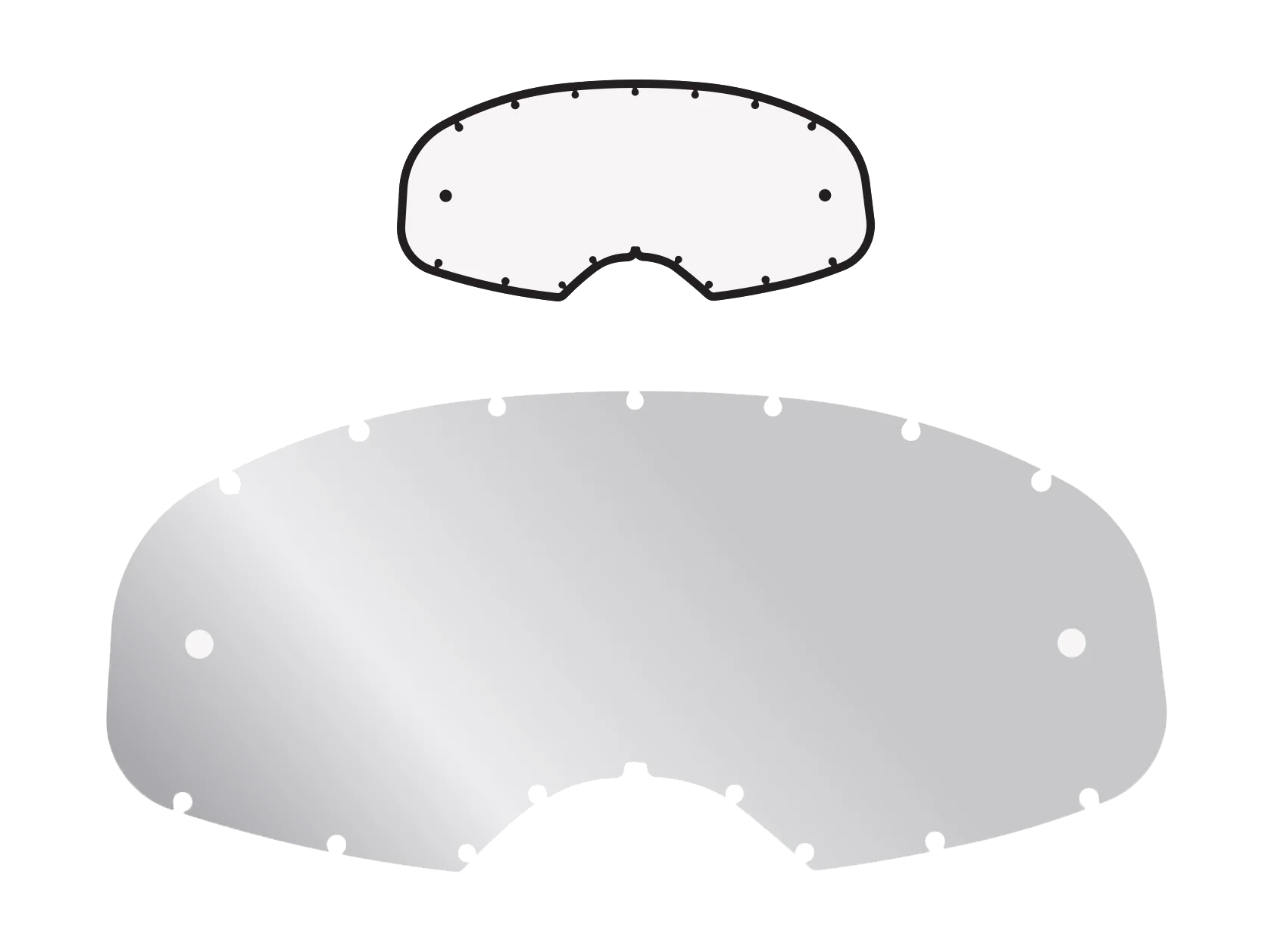 Armor Vision Lens Roll-Off Rip N Roll Platinum - Standaard Clear