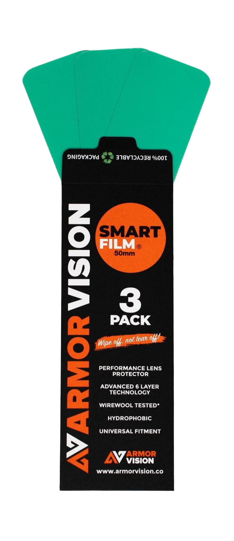 Armor Vision Lensbeschermers Smart Film - 50 mm - 3 Stuks