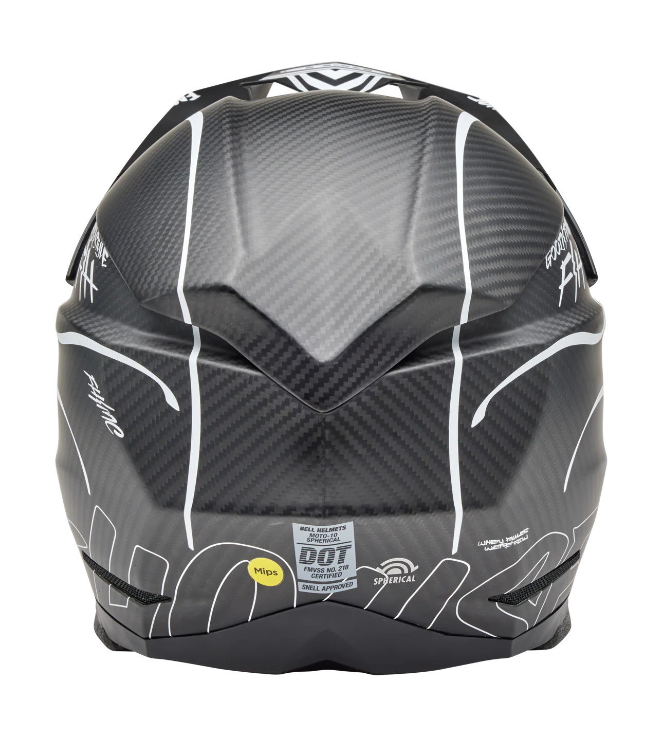 Bell Crosshelm Moto-10 Spherical Fasthouse Raven - Mat Zwart / Wit