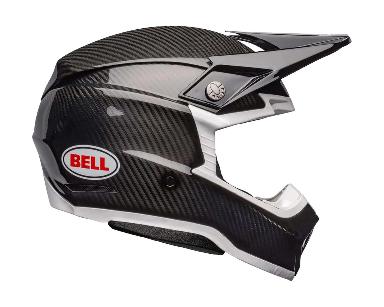 Bell Crosshelm Moto-10 Spherical Solid - Zwart / Wit