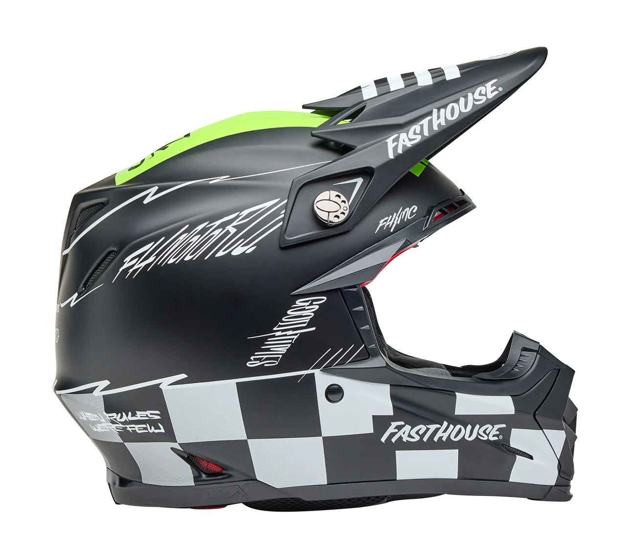 Bell Crosshelm Moto-9S Flex Fasthouse Smoke Bomb - Zwart / High-vis