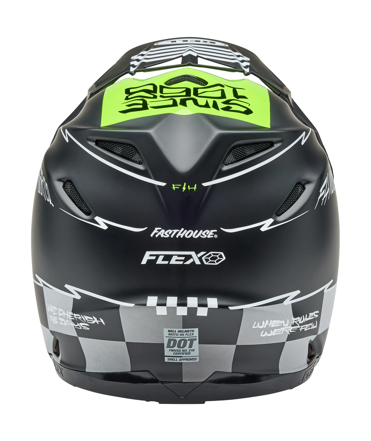 Bell Crosshelm Moto-9S Flex Fasthouse Smoke Bomb - Zwart / High-vis