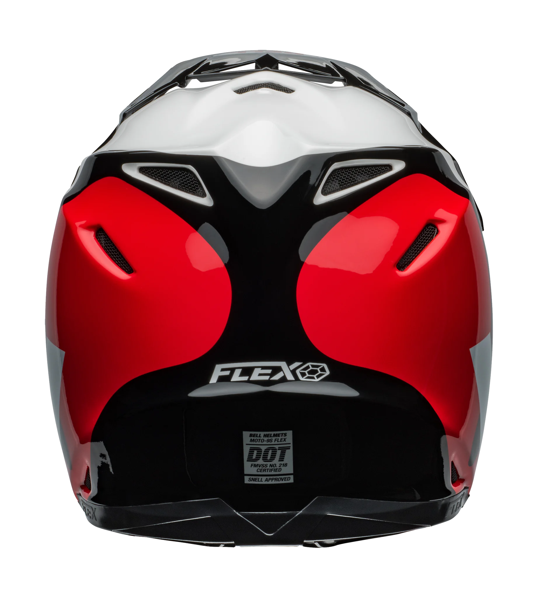 Bell Crosshelm Moto-9S Flex Hello Cousteau Stripes - Wit / Rood