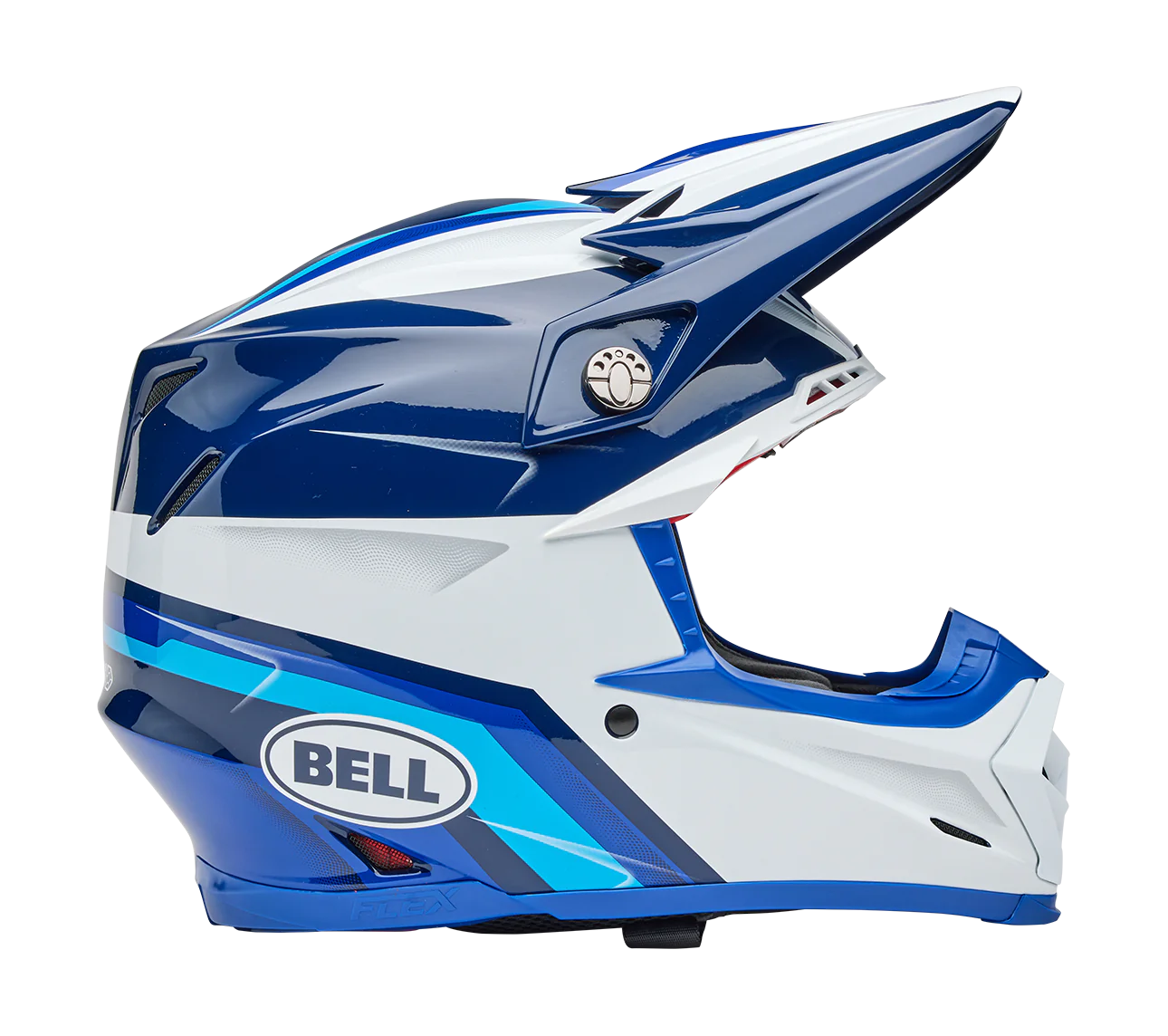 Bell Crosshelm Moto-9S Flex Merchant - Blauw