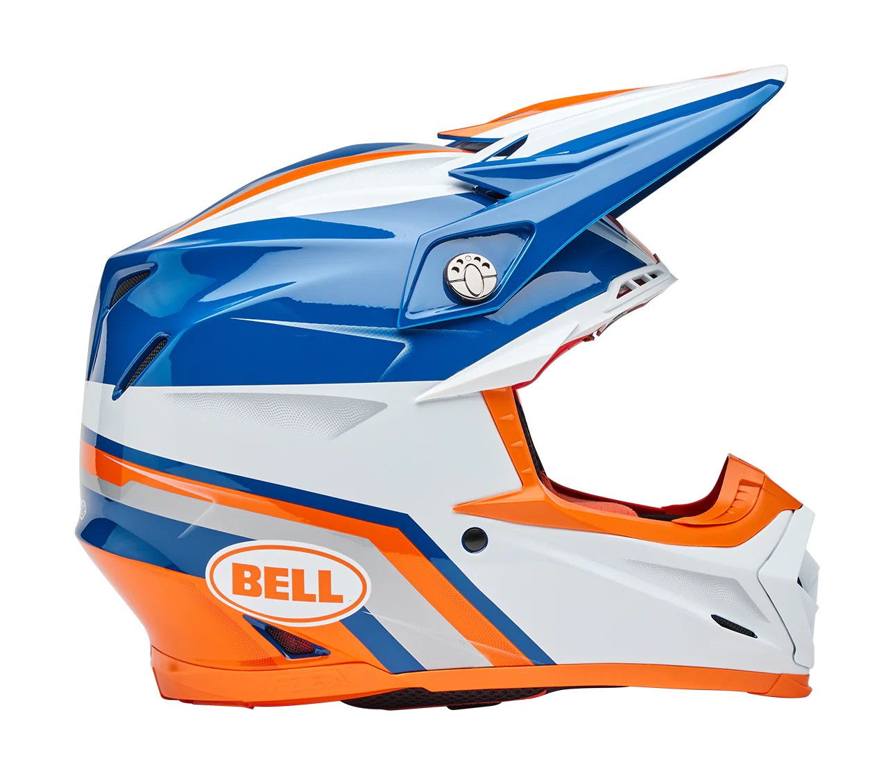 Bell Crosshelm Moto-9S Flex Merchant - Oranje / Blauw