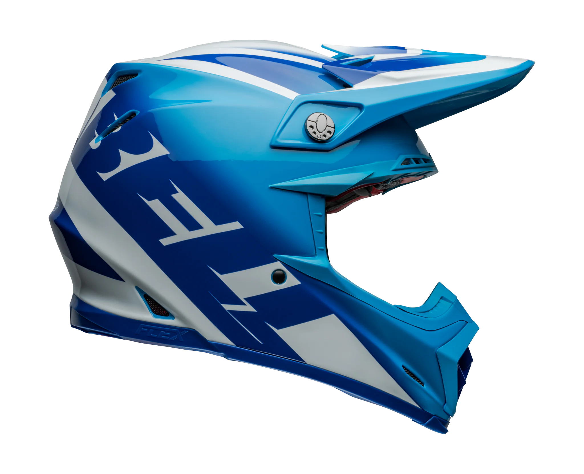 Bell Crosshelm Moto-9S Flex Rail - Blauw / Wit