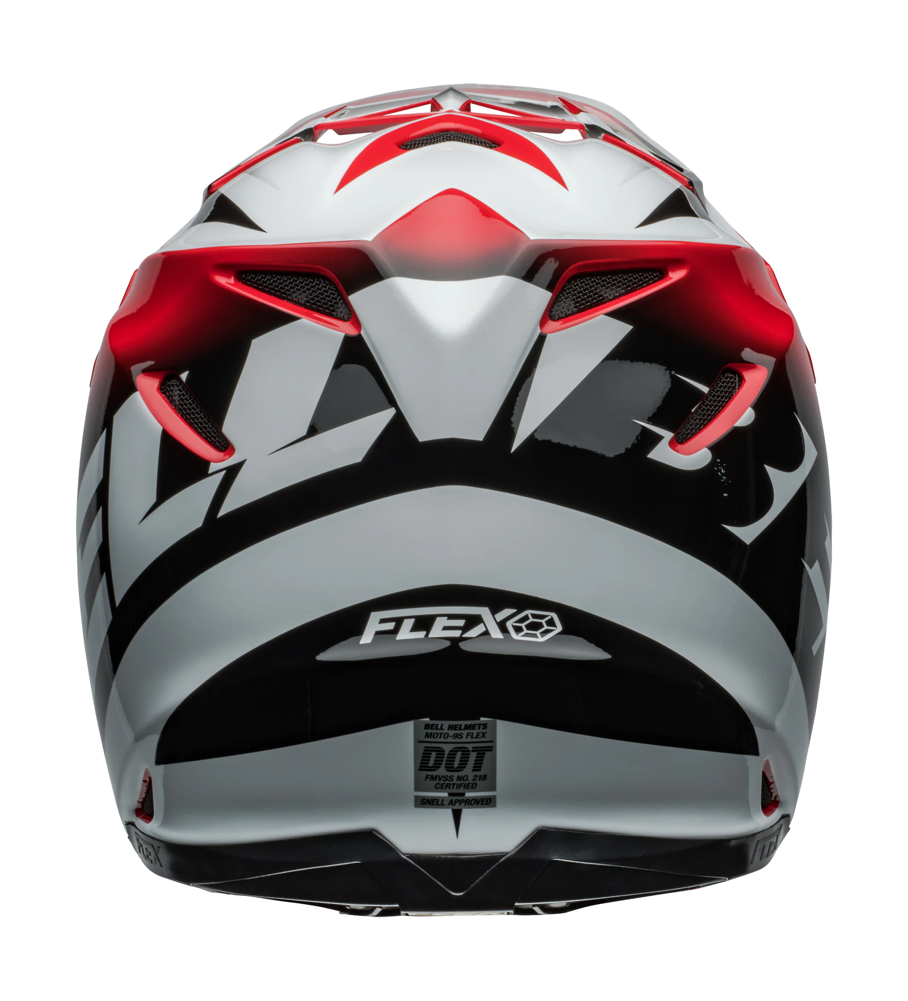 Bell Crosshelm Moto-9S Flex Rail - Rood / Wit