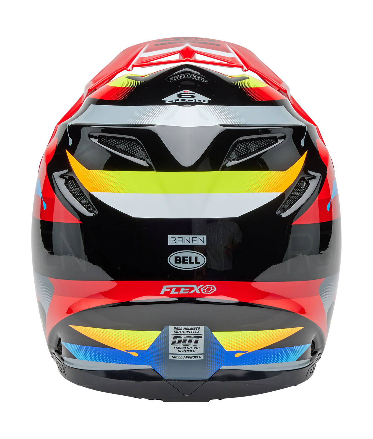 Bell Crosshelm Moto-9S Flex Renen Nova - Zwart / Rood