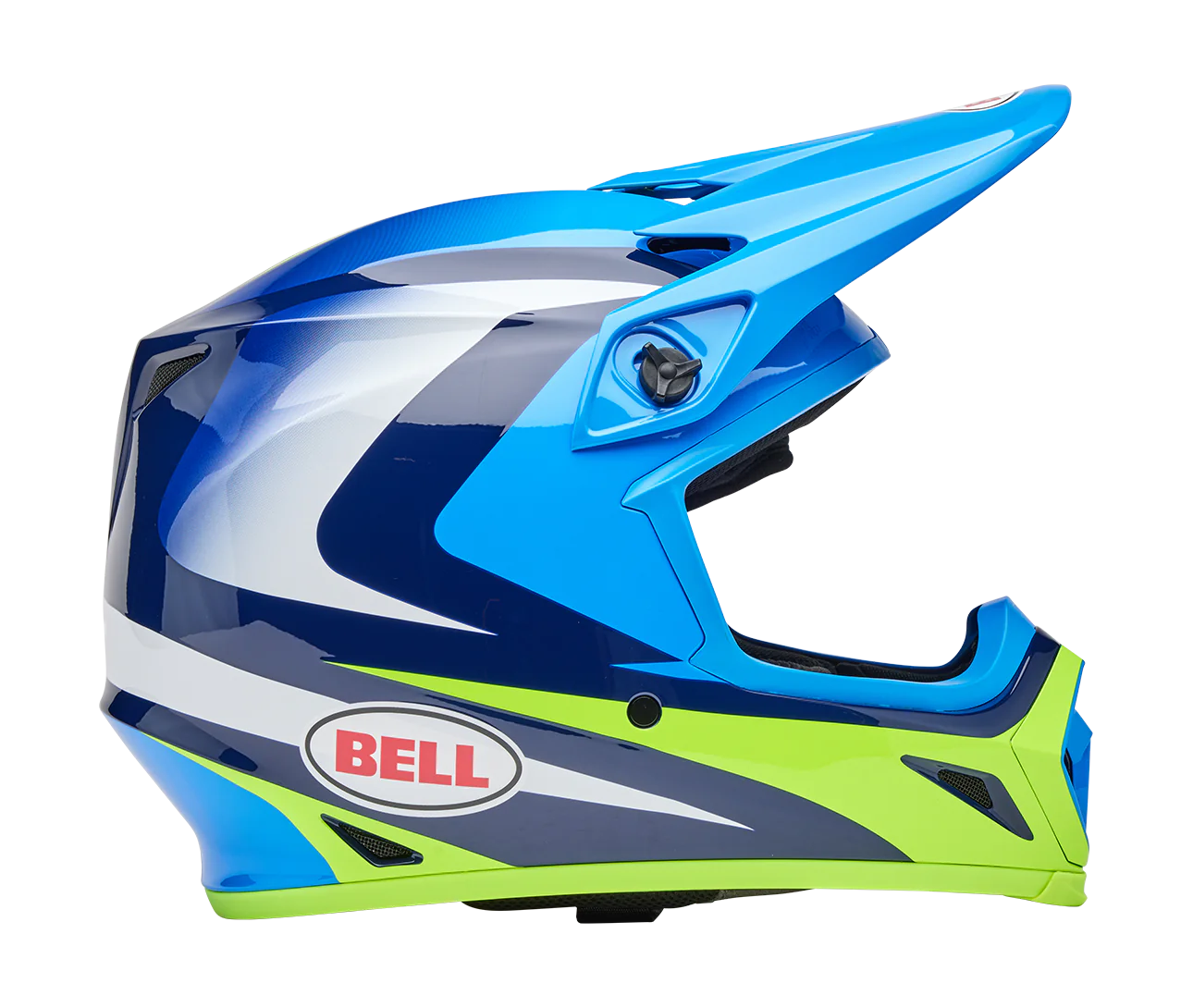 Bell Crosshelm MX-9 Jackal - Blauw / HiViz Geel
