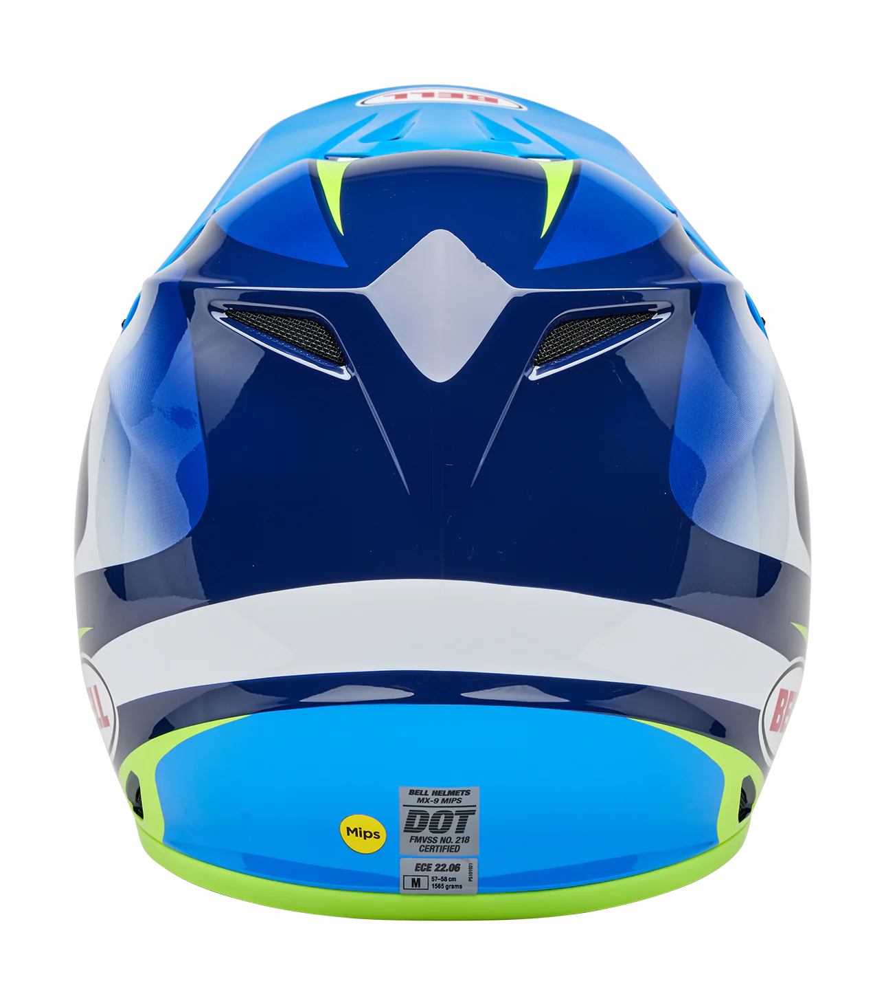 Bell Crosshelm MX-9 Jackal - Blauw / HiViz Geel