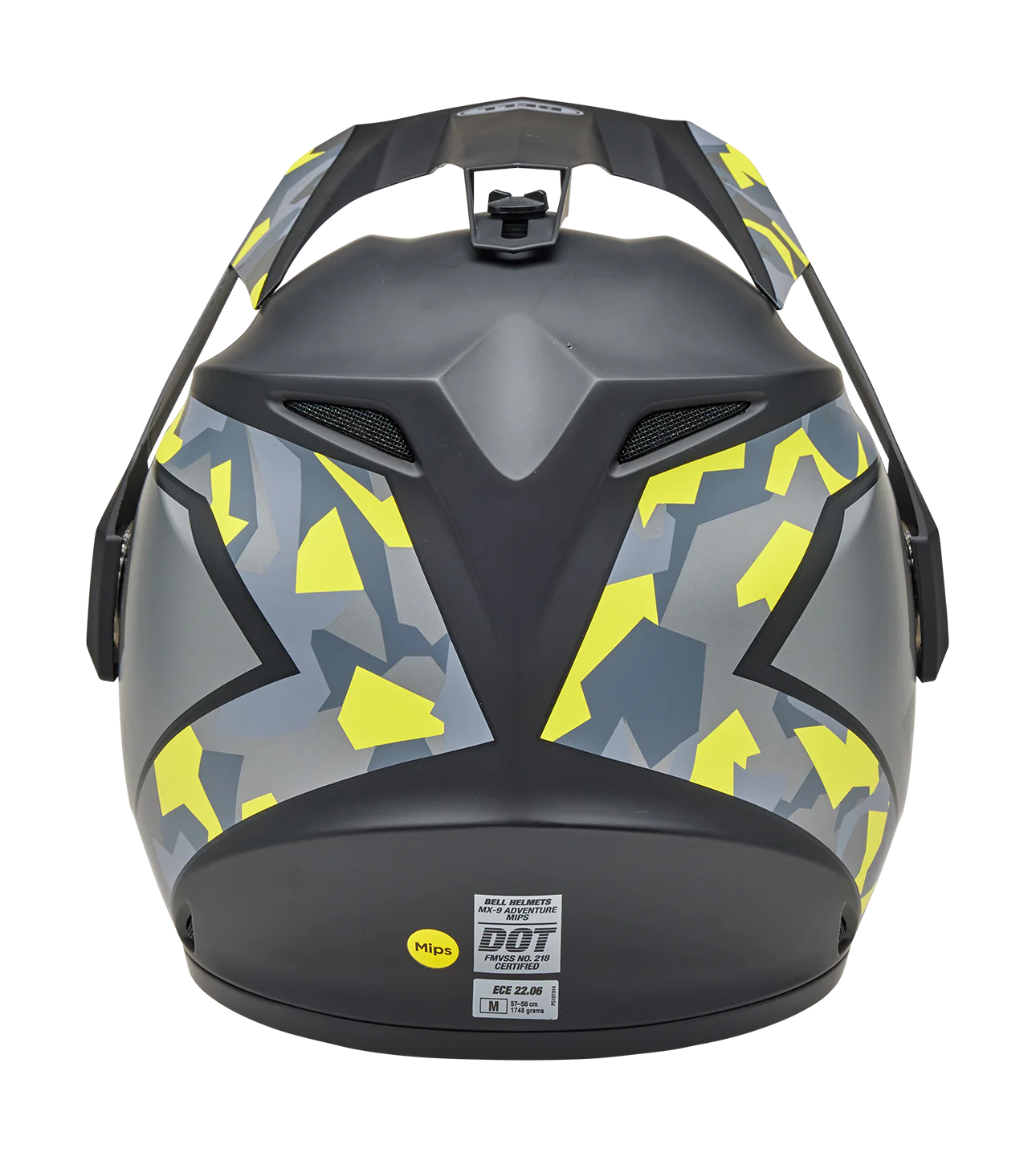 Bell Helm MX-9 Adventure Mesa - Mat Zwart / Geel Camo