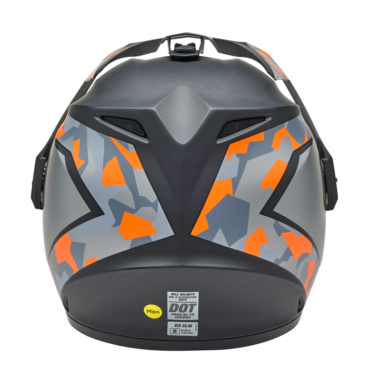 Bell Helm MX-9 Adventure Mesa - Mat Zwart / Oranje Camo