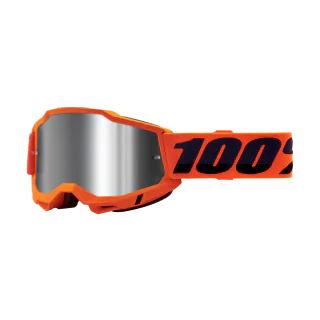 100% Crossbril Accuri 2 Neon Orange - Spiegel Zilver Lens
