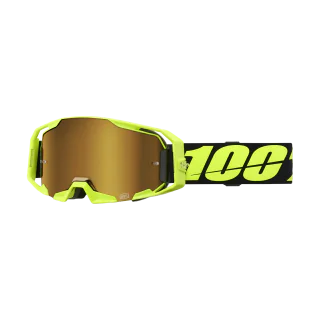 100% Crossbril ARmatic Neon Yellow - Spiegel True Goud Lens
