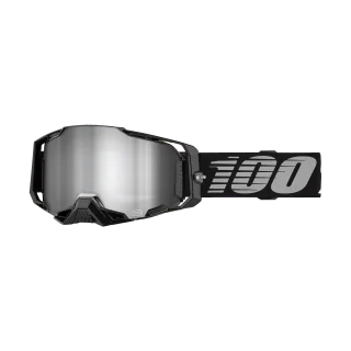 100% Crossbril Armega Black - Spiegel Zilver Lens