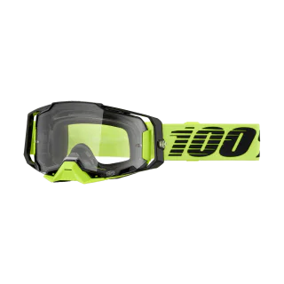100% Crossbril Armega Neon Yellow - Clear Lens