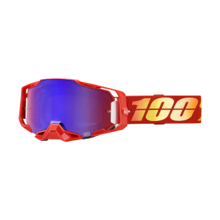 100% Crossbril Armega Nuketown - Spiegel Rood / Blauw Lens