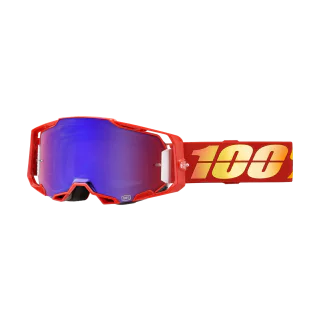 100% Crossbril Armega Nuketown - Spiegel Rood / Blauw Lens