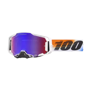 100% Crossbril Armega United - HiPER Spiegel Rood / Blauw Lens