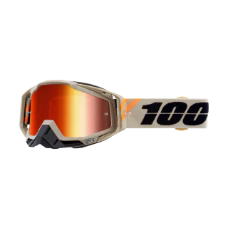 100% Crossbril Racecraft 1 Poliet - Spiegel Rood Lens