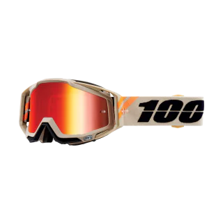 100% Crossbril Racecraft 1 Poliet - Spiegel Rood Lens