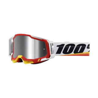 100% Crossbril Racecraft 2 Arsham Red - Spiegel Zilver Flash Lens