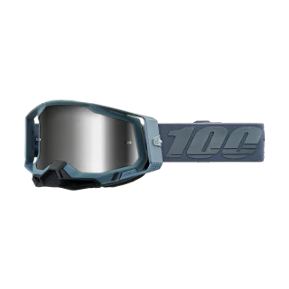 100% Crossbril Racecraft 2 Battleship - Spiegel Zilver Lens
