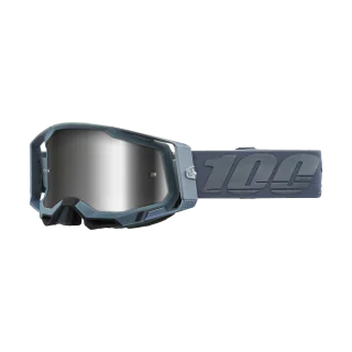 100% Crossbril Racecraft 2 Battleship - Spiegel Zilver Lens