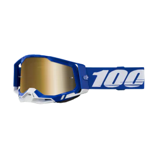 100% Crossbril Racecraft 2 Blue - Spiegel True Goud Lens