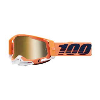 100% Crossbril Racecraft 2 Coral - Spiegel True Goud Lens