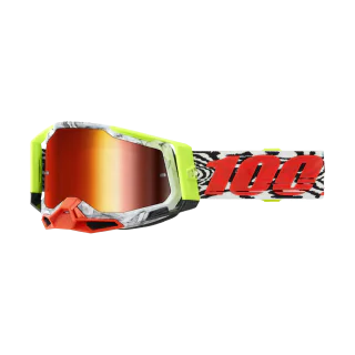 100% Crossbril Racecraft 2 Engal - Spiegel Rood Lens