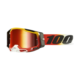 100% Crossbril Racecraft 2 Ogusto - Spiegel Rood Lens