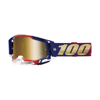 100% Crossbril Racecraft 2 United - Spiegel True Goud Lens