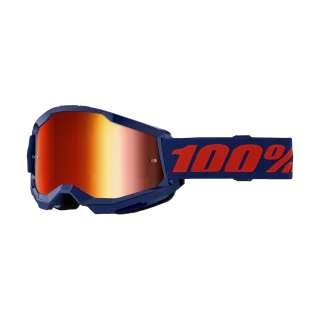 100% Crossbril Strata 2 Navy - Spiegel Rood Lens