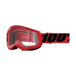100% Crossbril Strata 2 SP22 Red - Clear Lens