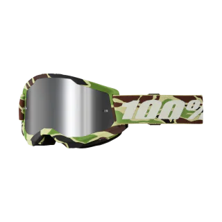 100% Crossbril Strata 2 War Camo - Spiegel Zilver Lens