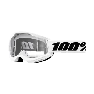 100% Crossbril Strata 2 White - Clear Lens