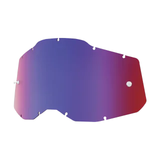 100% Lens RC2/AC2/ST2 - Standaard Spiegel Rood / Blauw