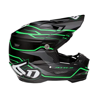 6D Crosshelm ATR-2 Phase - Zwart / Groen