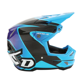 6D Crosshelm ATR-3 Wave - Cyan / Blauw / Paars