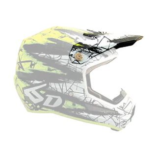 6D Helmklep ATR-1 Chaos Graphic - Yellow Gloss