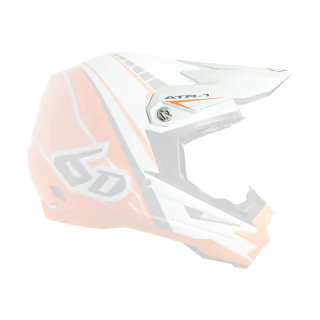 6D Helmklep ATR-1 Edge - Neon Oranje / Wit
